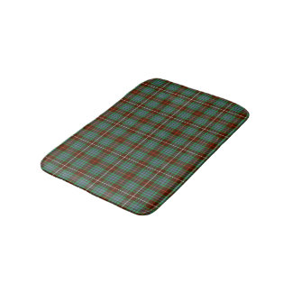 Bright Green and Brown Fraser Clan Hunting Tartan Bath Mat