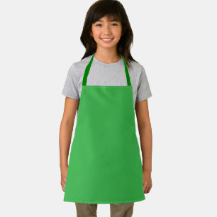 bright green apron with a simple, practical design