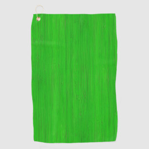 Bright Green Bamboo Wood Grain Look Golf Towel