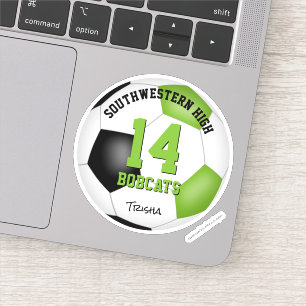 bright green black soccer team colours girls boys