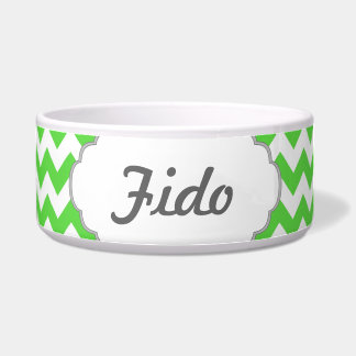 Bright Green Chevron Monogram