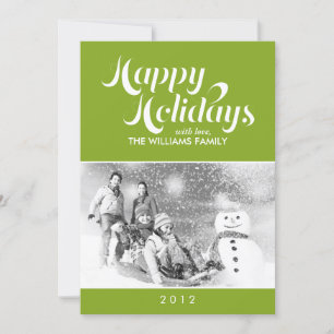 Bright Green Contemporary Script Holiday