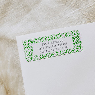 Bright Green Dashing Return Address Label