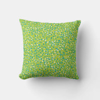 Bright Green Ditsy Leopard Pillow