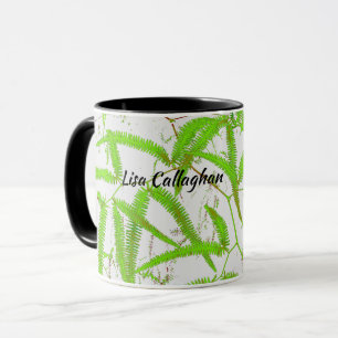 Bright green fern  mug