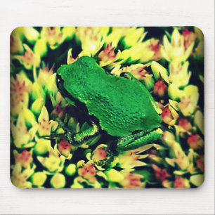 Bright Green Frog Mouse Pad