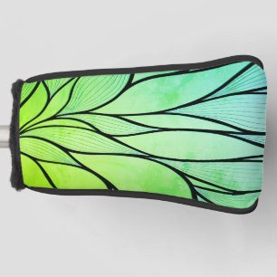 Bright Green Hues Creative Leave Pattern Golf Head Cover
