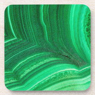 Bright green Malachite Mineral Coaster