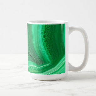 Bright green Malachite Mineral Coffee Mug