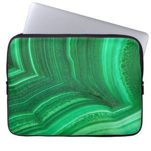 Bright green Malachite Mineral Laptop Sleeve
