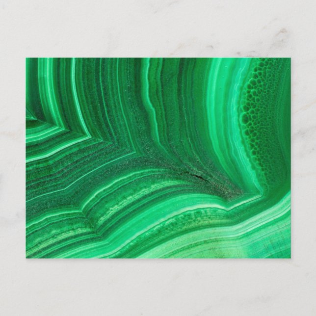 Bright green Malachite Mineral Postcard (Front)
