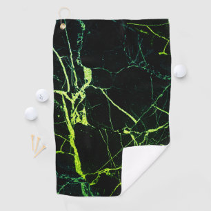 Bright Green Marble  Golf Towel