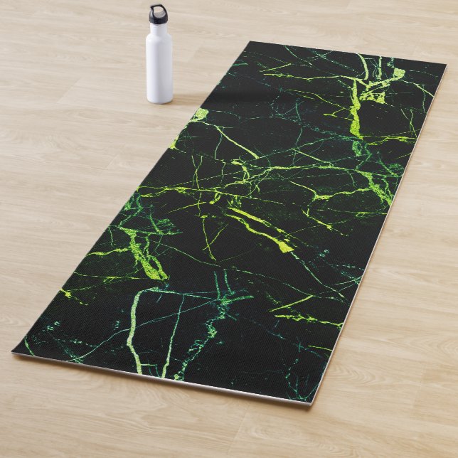 Bright Green Marble  Yoga Mat (In Situ)