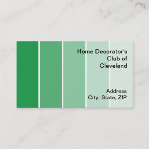 Bright Green Paint Samples Business Card