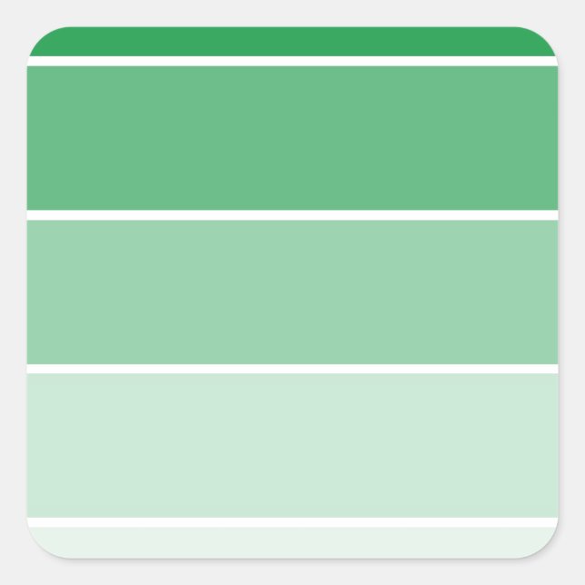 Bright Green Paint Samples Square Sticker (Front)