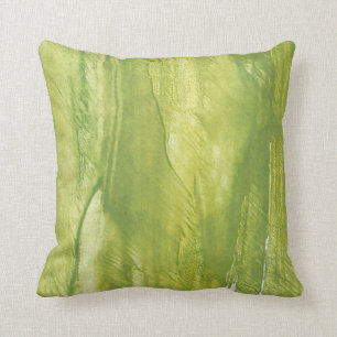 Bright green painting art cushion