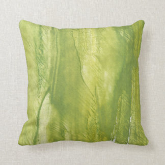 Bright green painting art cushion