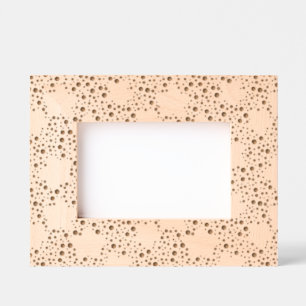 Bright green retro polka dots with floral pattern etched frames