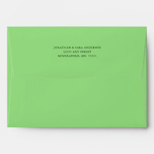 Bright Green Return Address 5x7 A7  Envelope
