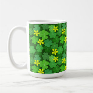 Bright Green Shamrock Coffee Mug