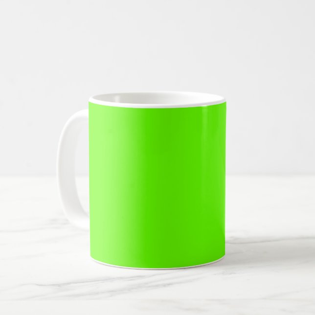 Bright green (solid colour)  coffee mug (Front Left)
