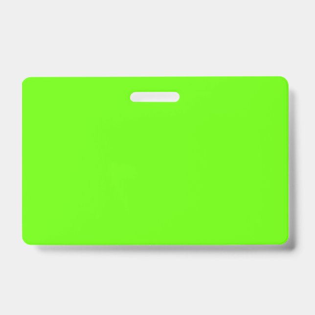 Bright green (solid colour)  ID badge (Front)