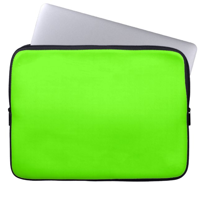 Bright green (solid colour)  laptop sleeve (Front)