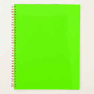 Bright green (solid colour) planner