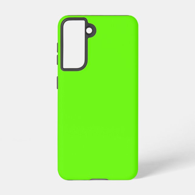 Bright green (solid colour)  samsung galaxy s21 case (Back)