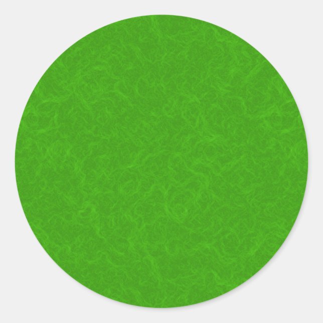 Bright green textured surface  swirling pattern classic round sticker (Front)