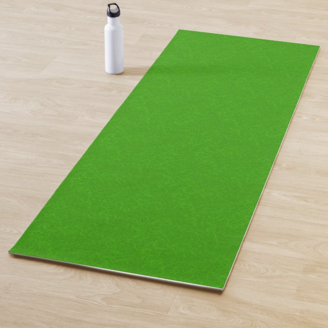 Bright green textured surface  swirling pattern yoga mat (In Situ)