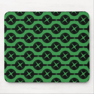 Bright Green Uncommon Circles Mousepad