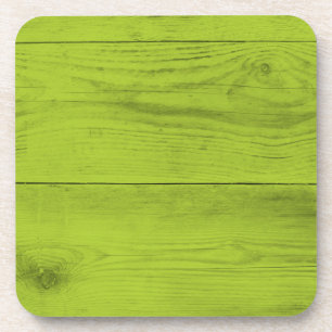 Bright green wood structure as a background textur coaster