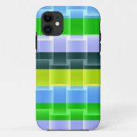 Bright Green Yellow Grey Aqua Stripes Pattern