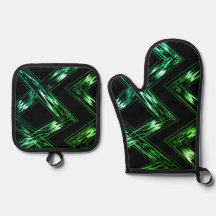 Bright Green Zig Zag Pattern