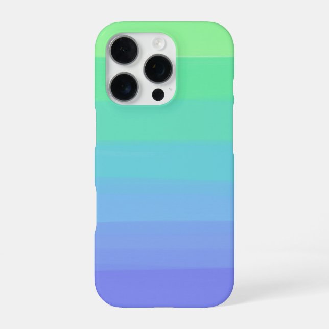 Bright Greens and Blues Gradient iPhone Case (Back)