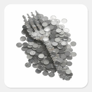 Bright Grey Abstract Sticker Design