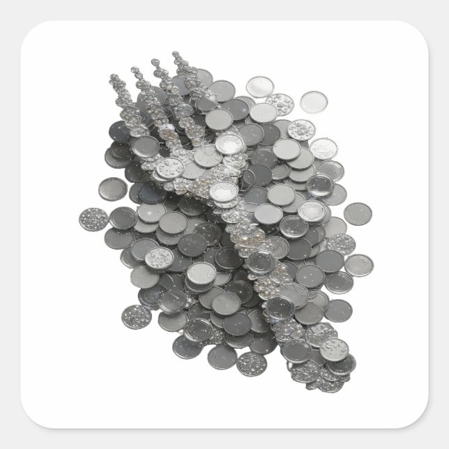 Bright Grey Abstract Sticker Design (Front)