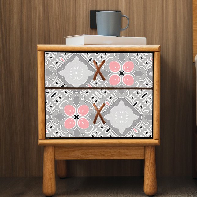 Bright Grey And Pink Intricate Elegant Ornate Tissue Paper (Creator Uploaded)