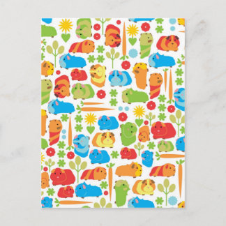 Bright Guinea Pig Patch Postcard