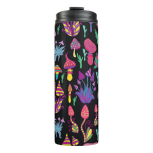 Bright,hallucinogenic,decorative,fantastic mushroo thermal tumbler