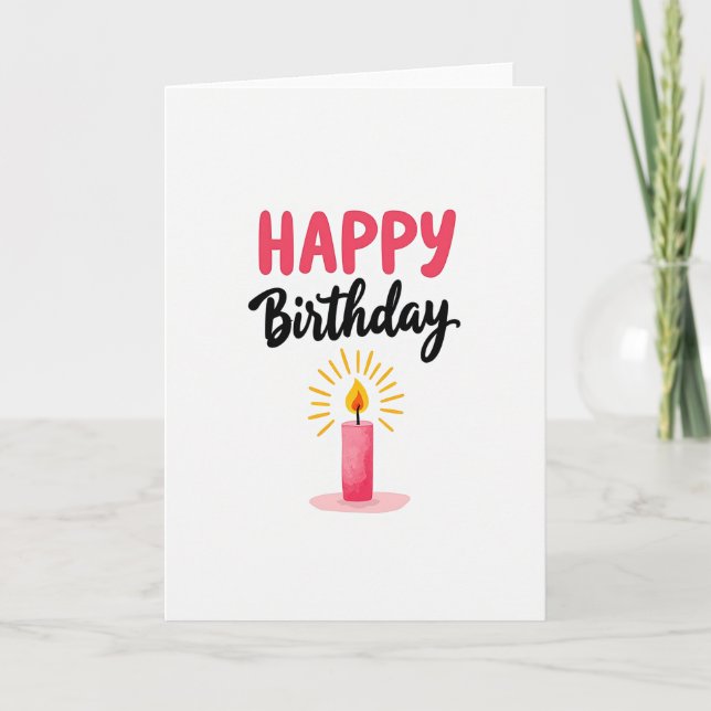 Bright Happy Birthday Card (Front)