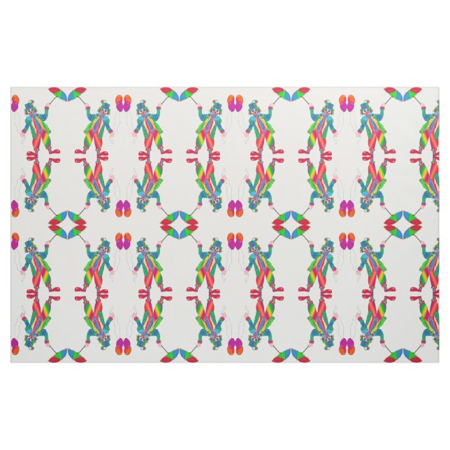 Bright Happy Clown Fabric (Fat Quarter)