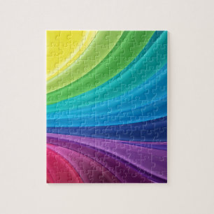 Bright Happy Digital Rainbow Jigsaw Puzzle