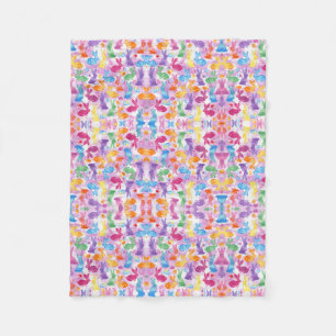Bright Happy Easter Bunny Watercolor Blanket