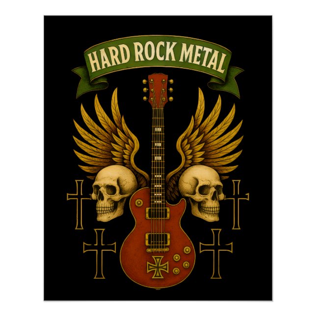 Bright Hard Rock Metal Poster (Front)