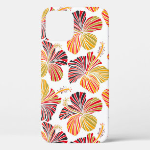 Bright hawaiian design with tropical plants and hi iPhone 12 case