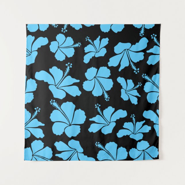 Bright hawaiian seamless pattern with tropical hib tapestry (Front)