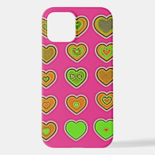 Bright Heart Vibrant Pink iPhone 12 Case