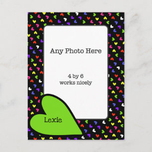 Bright Hearts Around My Photo Postcard